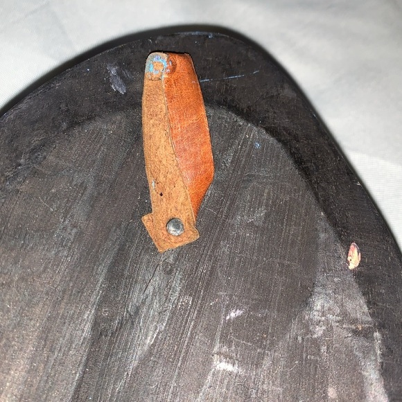 Vintage Ghana Handcrafted Wood Face Mask For Wall - Picture 8 of 9